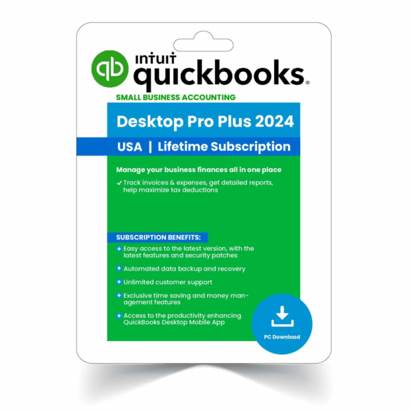 Intuit QuickBooks Desktop Pro Plus 2024  | Lifetime Activation